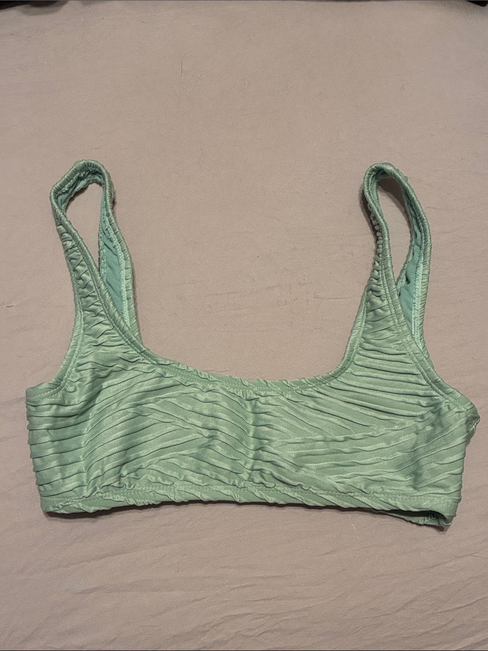 BRAND NEW: Altar’d State Light Green Ribbed Bikini Top
